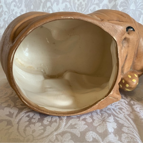 VTG Twin Winton Ceramic Cookie Jar Brown Boot Nursery Rhyme Granny Farmhouse - Picture 7 of 9